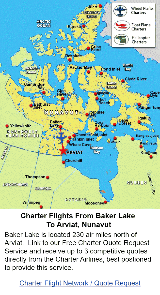 Baker Lake flights To Arviat
